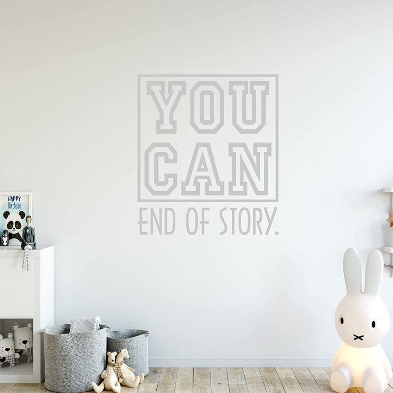 Text & Numbers Non-Wall Damaging Wall Decal, 12.5" H x 11" W, Silver