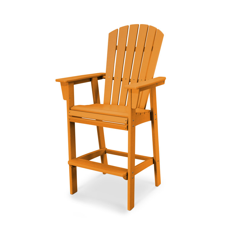 Chaise de bar POLYWOOD Adirondack, 29,25 po, Tangerine