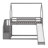 Multifunctional Twin Over Twin Wood House Shaped Bunk Bed With Convertible Slide And Storage Staircase-691802465