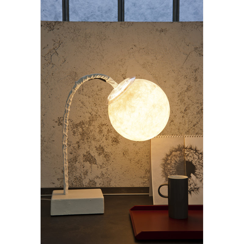 Luna Adjustable Metal Desk Lamp, White