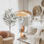 Luminaires suspendus 1 lumière moderne blanc RVB