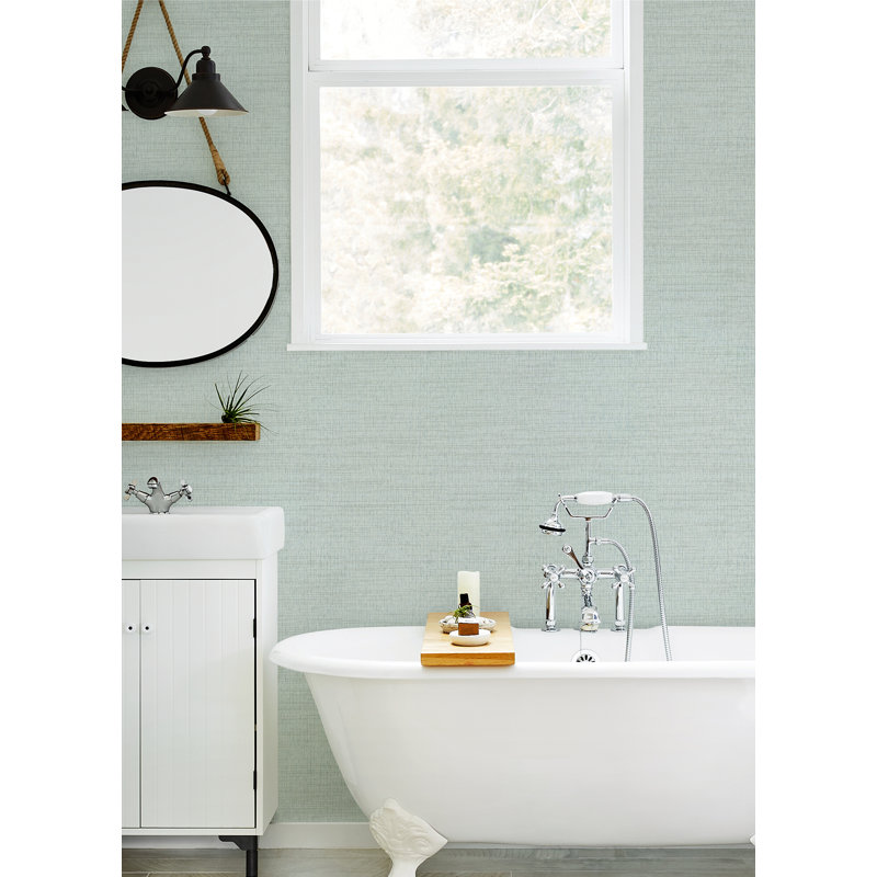 Rouleau de papier peint L 33 pi x l 20,5 po Wilkin, Bleu sarcelle