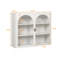 Armoire murale 27,56 po à 2 portes avec rangement à 3 niveaux-1685688647