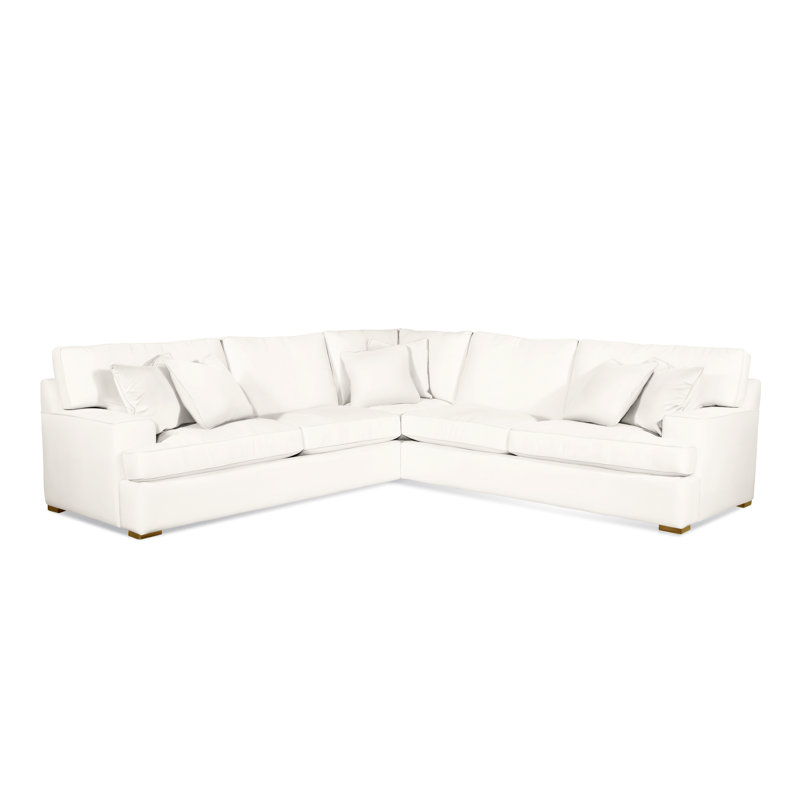 Bridgetown 3 - Piece Upholstered Sectional, Elite Ivory; 0321-91, Havana Finish