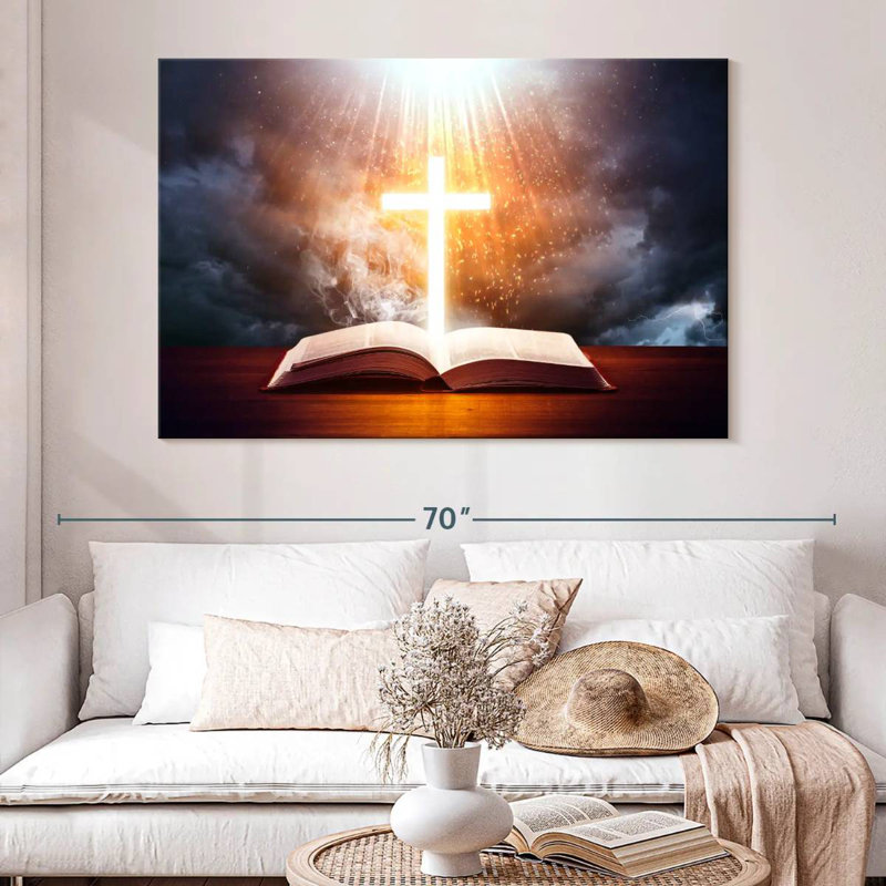 Adella Holy Cross And Bible, 34" H x 51" W