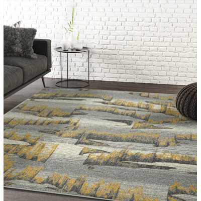 Tapis gris / jaune Roselare