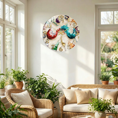 Horloge murale en verre