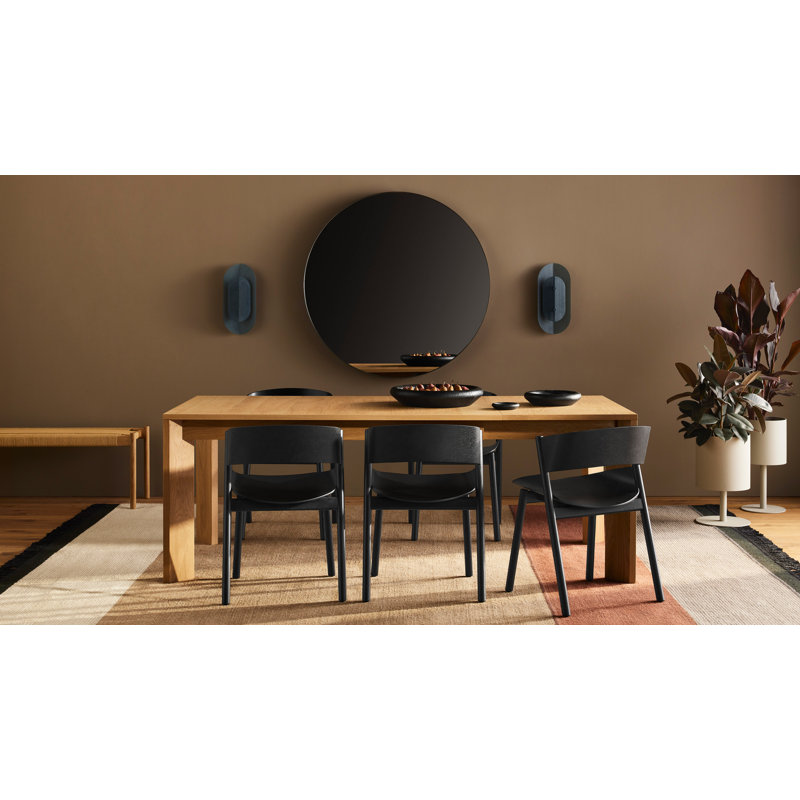 Moreover Solid Wood Dining Table, White Oak, 37" W x 104" L