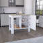 Îlot de cuisine Atenea, armoire simple porte, tablette blanc / Macadamia