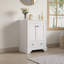 Meuble-lavabo moderne en bois massif l 24 po x H 34,1 po, lavabo en céramique Cupc et poignées en aluminium doré, charnières à fermeture en douceur DTC