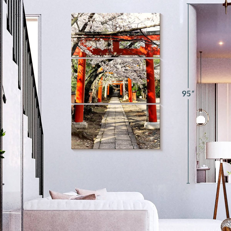 Fleurs de cerisier Nicci Torii, H 74 po x l 48 po