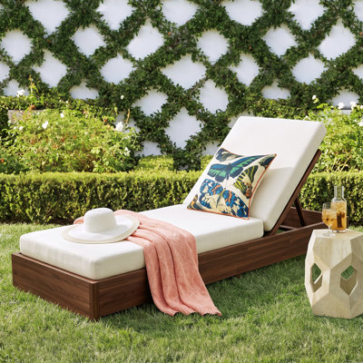 Chaise longue d'extérieur inclinable en bois d'acacia Donnie