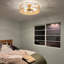 5-Light Hand-Woven Drum Flush Mount Lighting 24 Inch