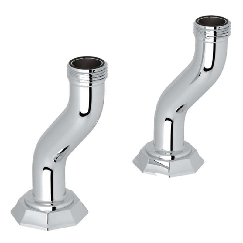 Deco™ Deck Pillar Unions, Polished Chrome
