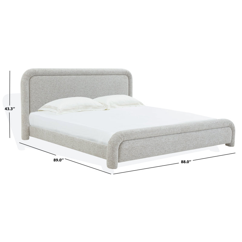 Adelle Chenille King Bed, Brown/ White, King