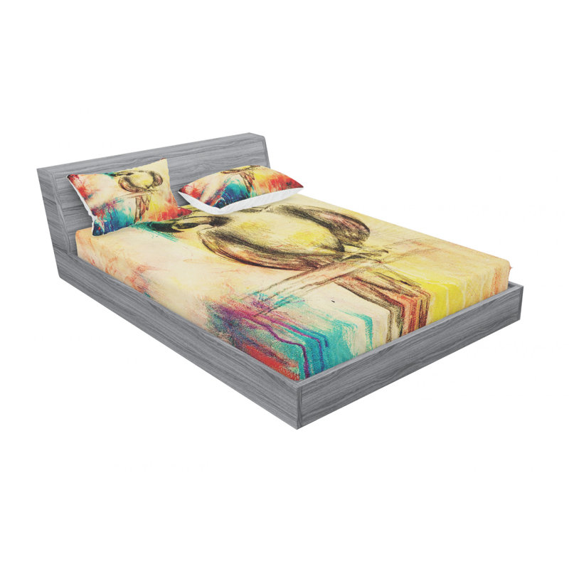 Parrot Microfiber Sheet Set, Full Sheet Set + Fitted Sheet + 2 Pillowcases