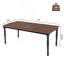 Table de salle à manger extensible pour 4 à 8 personnes, table rustique peu encombrante avec feuilles amovibles-1723505910