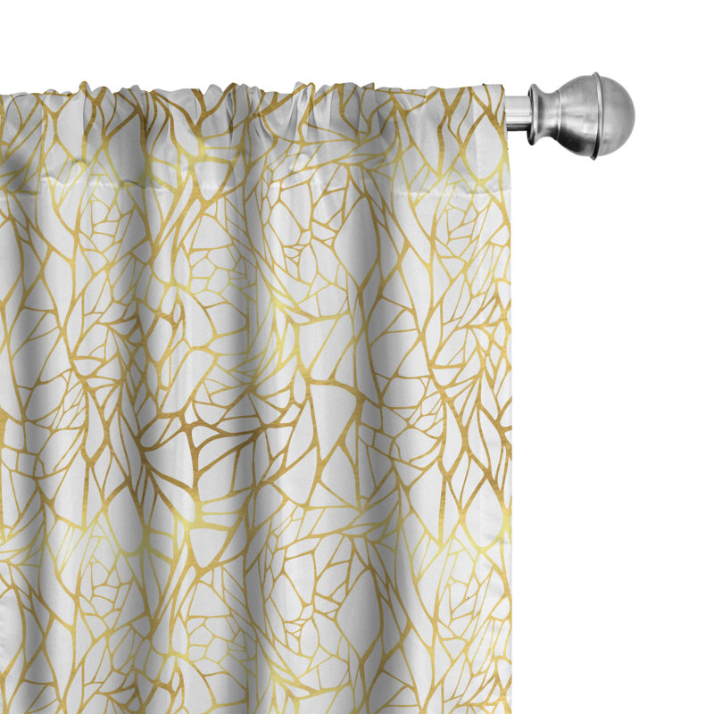 Contemporary Semi-Sheer Rod Pocket Curtain Panels, 28" x 63"