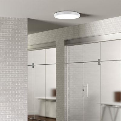 Plafonnier encastré à 1 lumière DEL Leitner - Conception minimaliste moderne, éclairage sans clignotement, profil bas, parfait pour les appartements, les lofts et les petits espaces