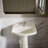Cimarron Vitreous China 23" Pedestal Bathroom Sink with Overflow-19195632-10940907