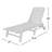 Lakeside POLYWOOD Nautical Chaise with Wheels-9706106