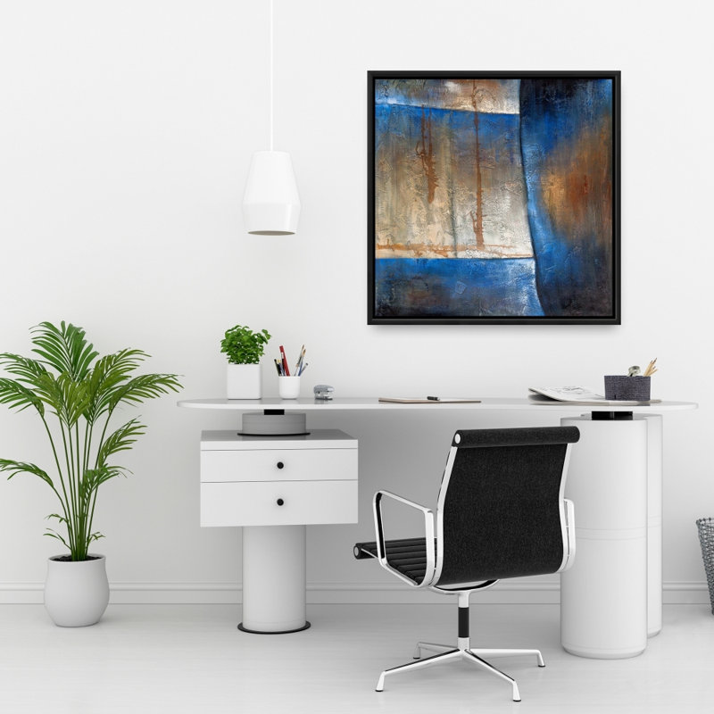 "Bleu lumineux et forme bronze"
