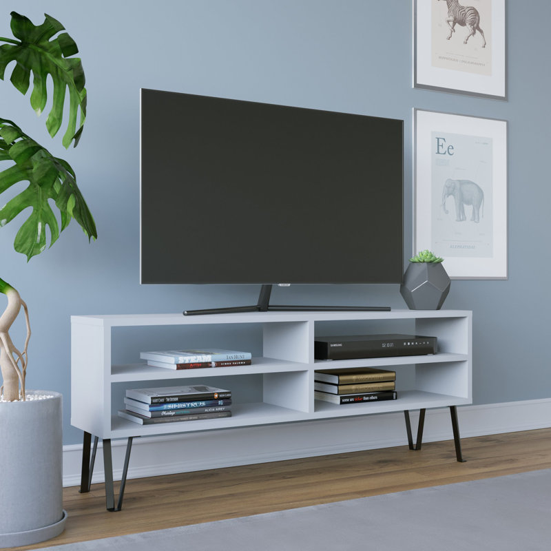 Meuble télé pour téléviseur de 50 po ou moins Chayzen, Blanc