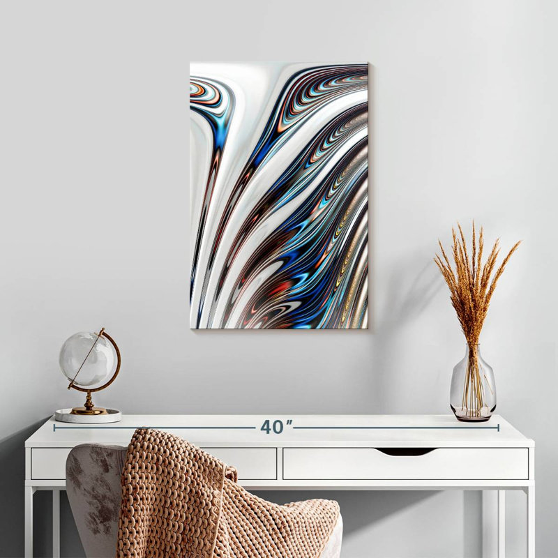 Avery Liquid Chrome Abstract, 24" H x 16" W