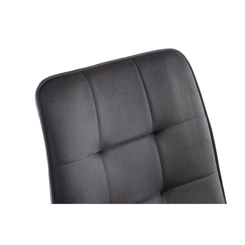 Wadley 46cm H Velvet Upholstered Metal Cantilever Chair, Black