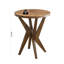 Table de bout ronde en bois à pieds croisés avec plateau lisse et base robuste à quatre pieds Jahey-855051748-808331084