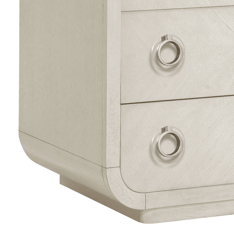 White Transitional 6-Drawer Dresser with Dovetail Drawer