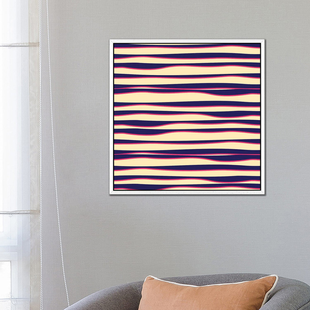 Funky Zebra von Tobias Fonseca - Galerie-umwickelte Leinwand Giclée auf Leinwand