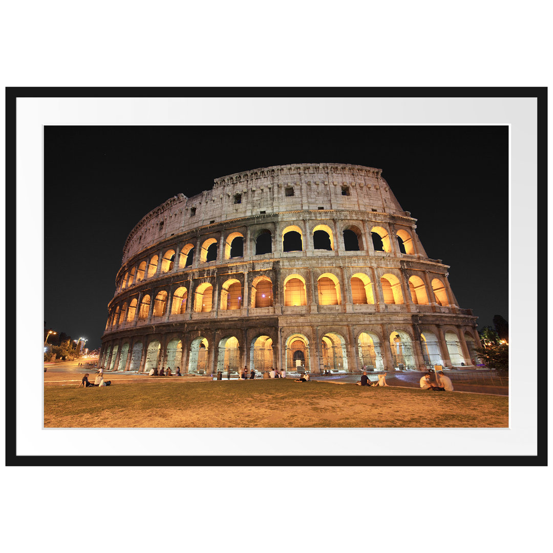 Gerahmtes Poster Colosseum in Rom Italien