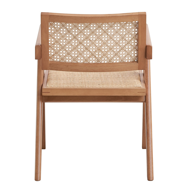 Chaise d'appoint Velentina (ensemble de 2), rotin et finition naturelle