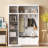 78.7" 3-in-1 Hall Tree with Overhead Storage Cabinet, 3 Adjustable Side Shelves, 4 Heavy-Duty Hooks & 2 Drawers, Grooved Back Panel, Contrasting Seat Bench, Multifunctional Entryway Organizer-743819656
