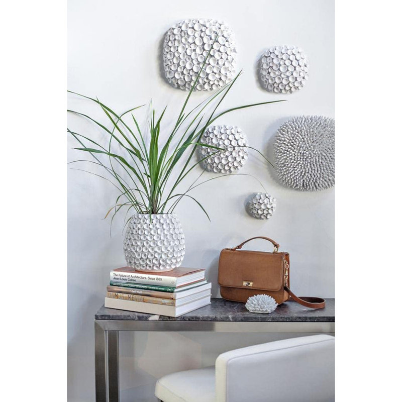 Hosley's Nimbus White Orb Decor 4.25 Inch Diameter Wall Decor for Bowls Tray. Ideal Gift for Wedding Party as Home Decor Spa O9