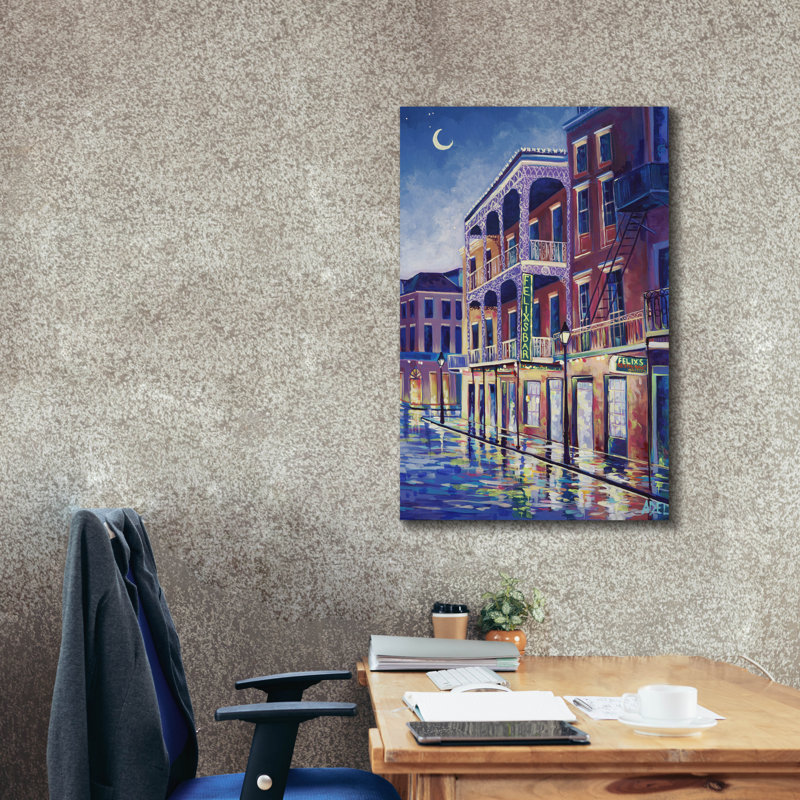  «Felix's Restaurant And Oyster Bar New Orleans» par ADEL, art mural sur toile, 26 po x 40 po, H 40 po x l 26 po