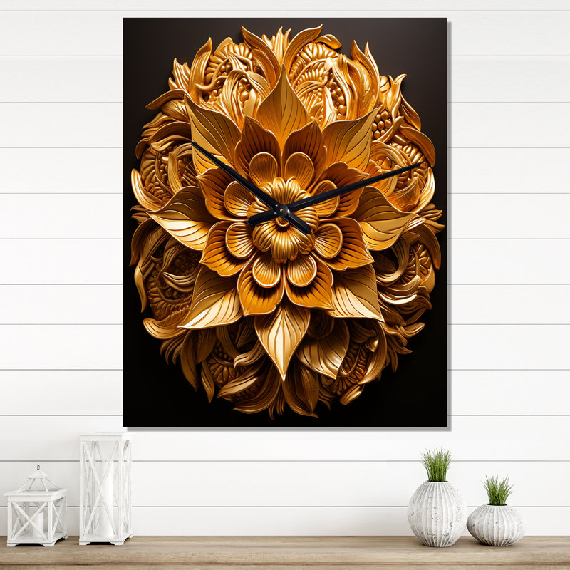 Braxter - Horloge murale tournesol moderne, Grand
