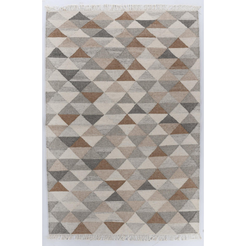 Vintage Geometric Hand Woven Area Rug, Rectangular 140 x 200cm