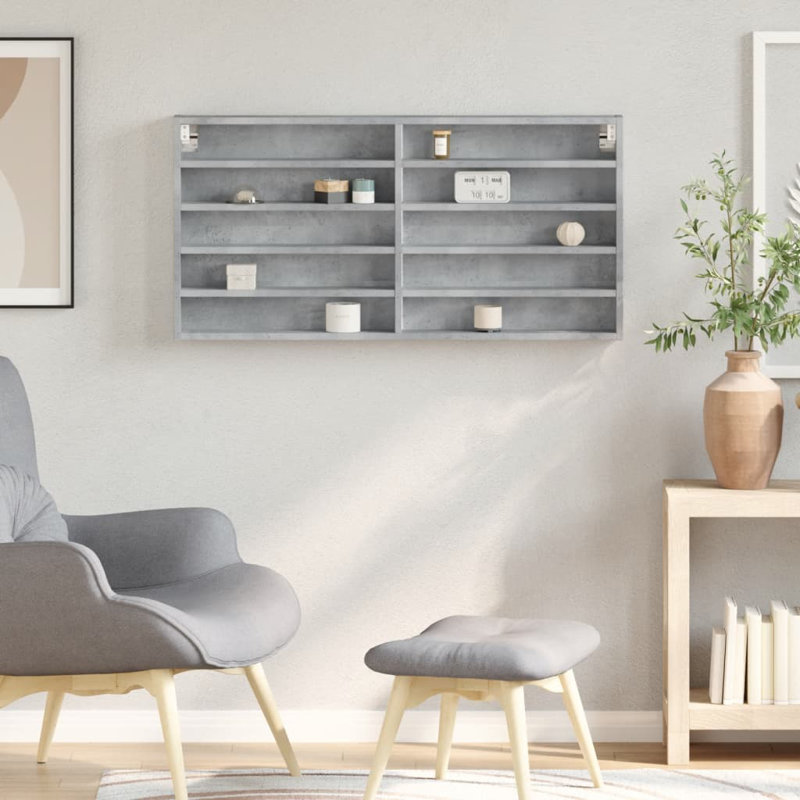 Annerieke Floating Shelf, 50cm H x 100cm W x 8.5cm, Concrete Grey