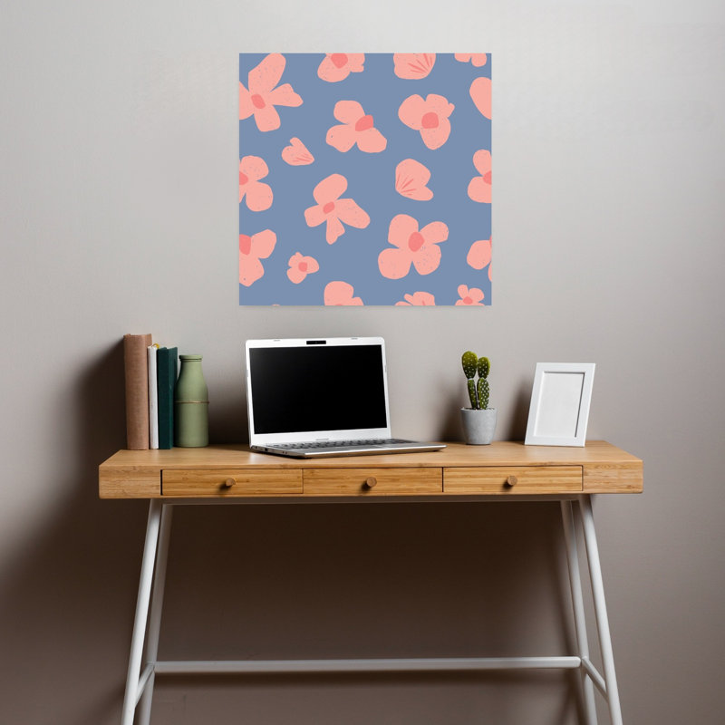 Abstrait, fleurs roses abstraites, art floral moderne, nature