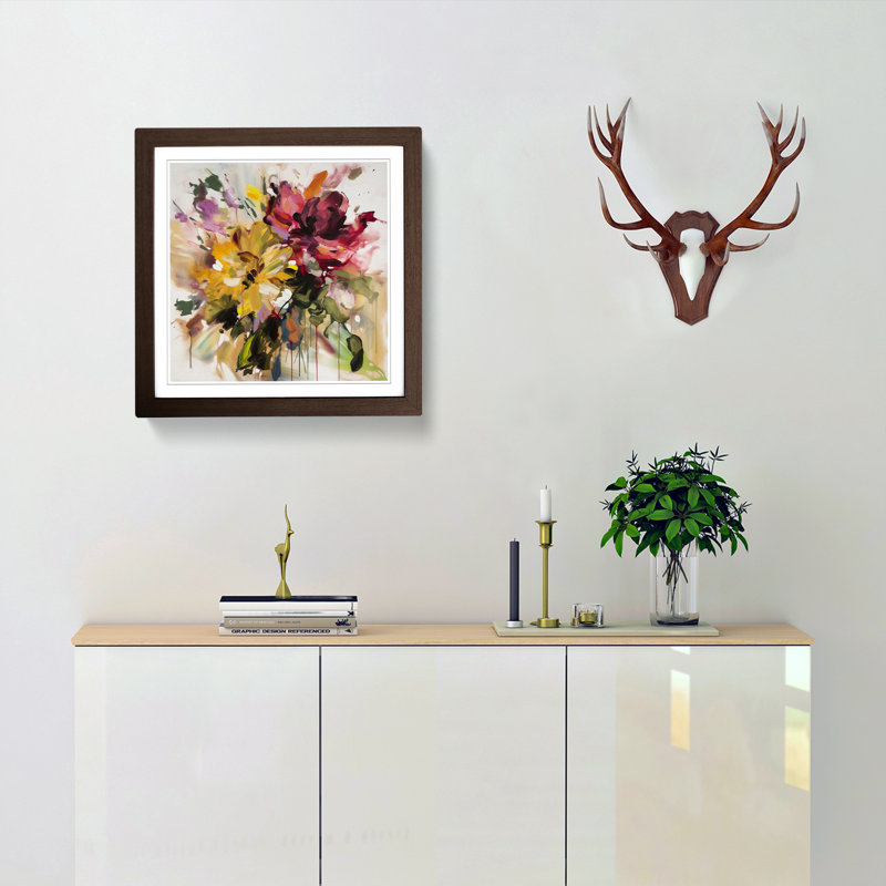 Single Picture Frame Print on Wood, Walnut