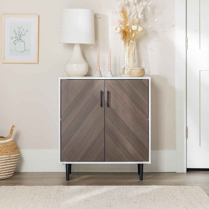Aminatou Accent Cabinet, Ash Brown/White