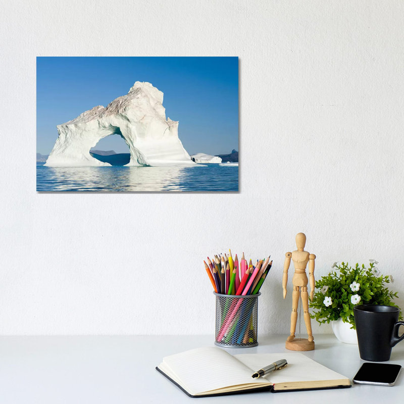 Icebergs In The Uummannaq Fjord System, Northwest Greenland, Denmark by Martin Zwick - Wrapped Canvas Print