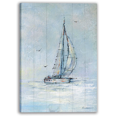 Vintage Sailboat Adventure Wrapped Canvas Wall Art