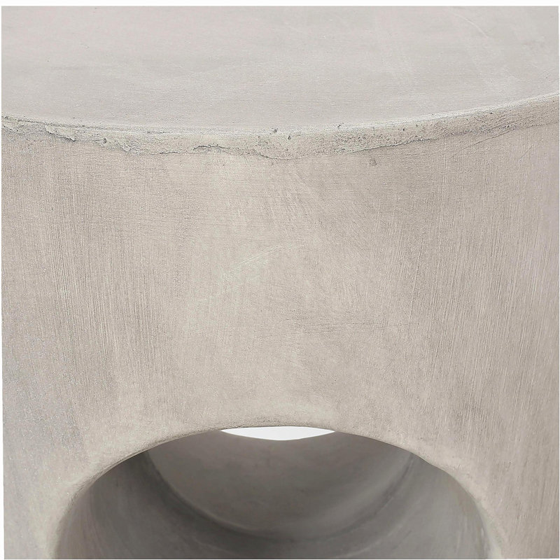 Mobilier d'extérieur en béton, gris - table d'appoint au style moderne gris, espace