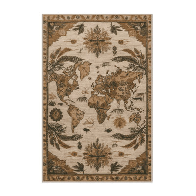 Tapis brun lavable à la machine