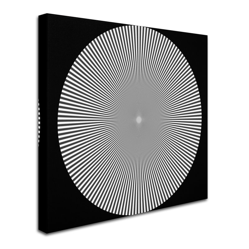 Vintage Optical Illusion Abstract Canvas Art, 14" x 14"
