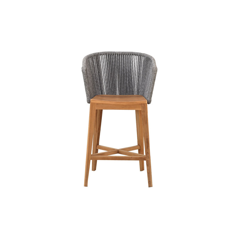 Ensemble de 2 tabourets de comptoir Nikolaus, Gris