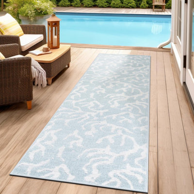 Tapis intérieur / extérieur Sabrina Soto ReNew bleu clair